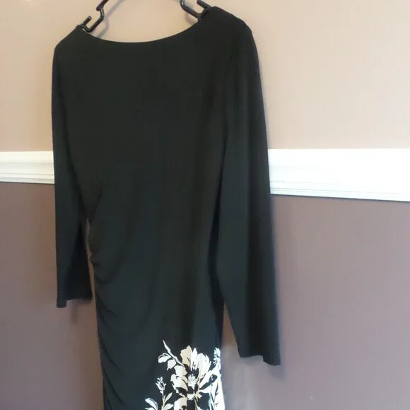 Womens Like NEW RALPH LAUREN Black & White Dress Size 10 - Picture 3 of 15